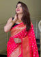 Onam Special Pink Color Silk Saree