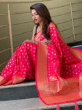 Onam Special Pink Color Silk Saree