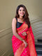 Onam Special Pink Color Silk Saree