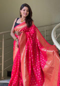 Onam Special Pink Color Silk Saree
